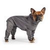 Full Body Waterproof Splash Suit w/ 4 legs, zipper & reflective piping - Charcoal