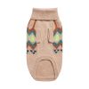 Sculpted Turtleneck Sweater w/ vintage heritage design - Sand