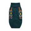 Sculpted Turtleneck Sweater w/ vintage heritage design - Teal